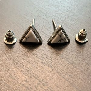 FREE with Purchase Marble Pattern Triangle Earrings